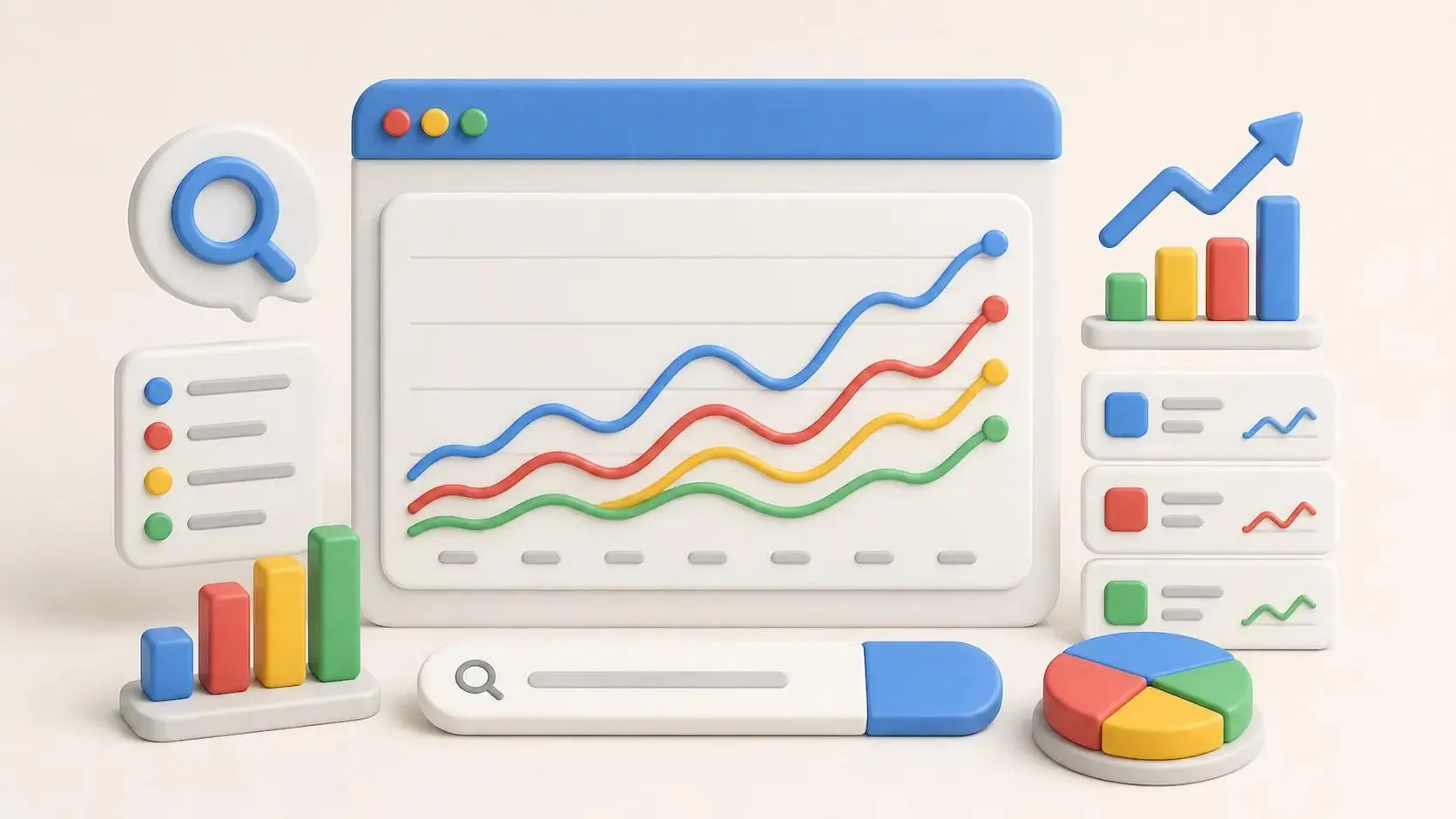 Organic search performance across related keyword queries