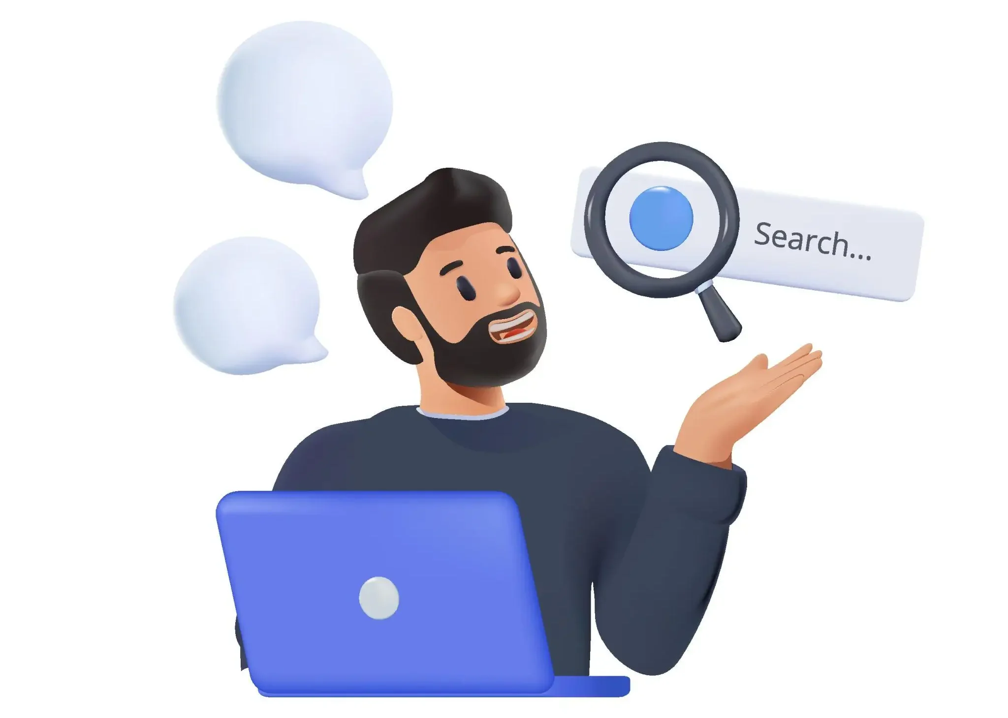 Online search and keyword research concept