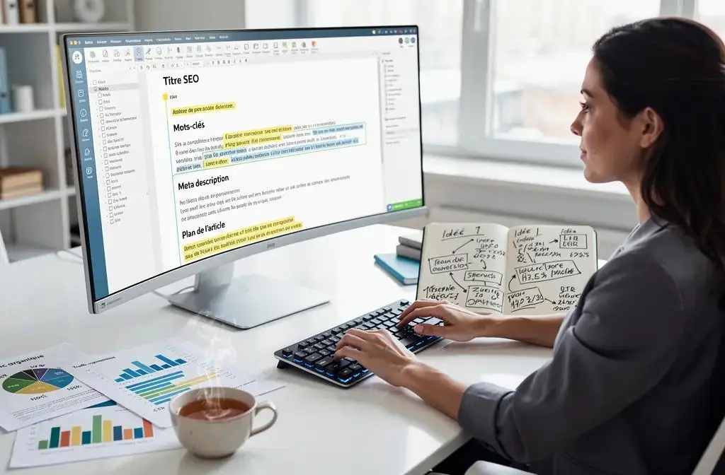 Website page elements being optimized for SEO