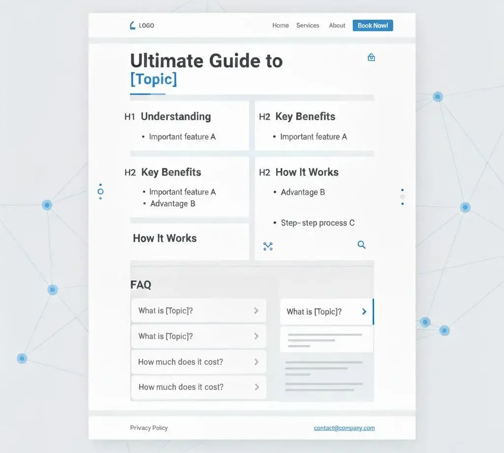 Well-structured webpage with readable content sections