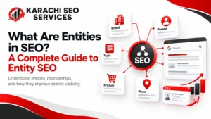 SEO entities guide showing brands, people, topics, products, and places